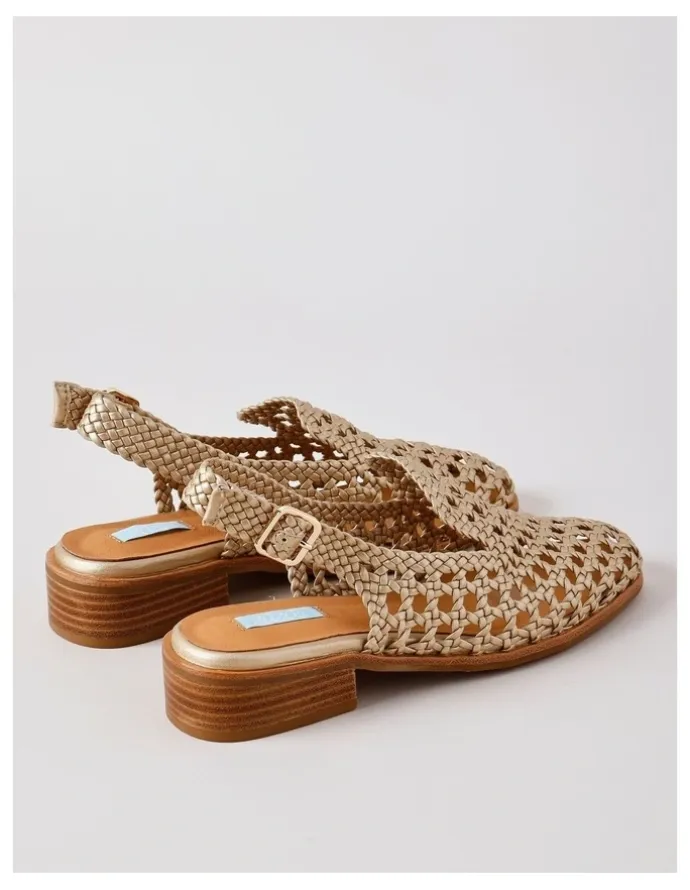 Zazou Aria Flat Shoes in Gold