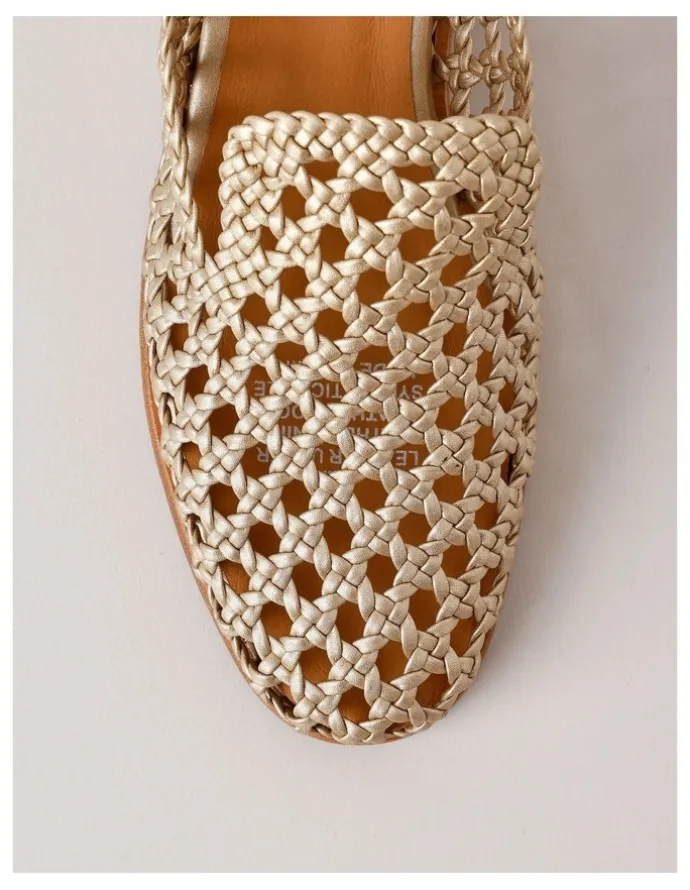 Zazou Aria Flat Shoes in Gold