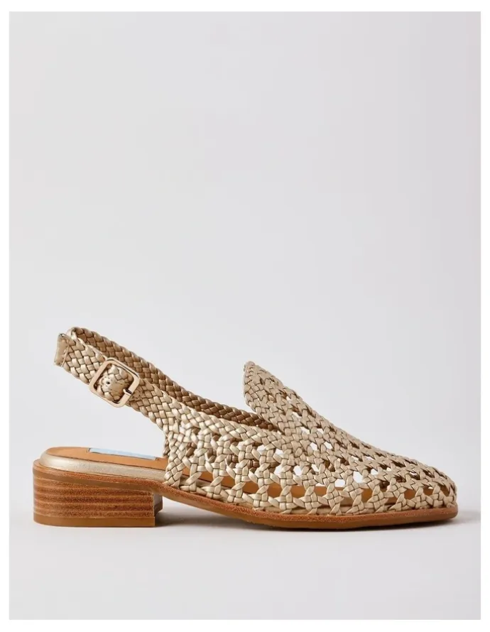 Zazou Aria Flat Shoes in Gold