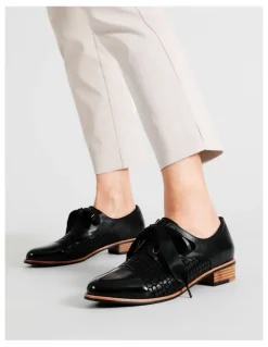 Zazou Avril Black Lace-Up Brogues