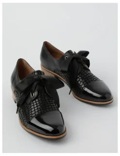 Zazou Avril Black Lace-Up Brogues