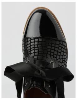 Zazou Avril Black Lace-Up Brogues