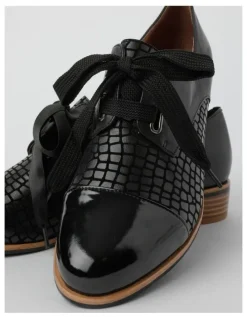 Zazou Avril Black Lace-Up Brogues